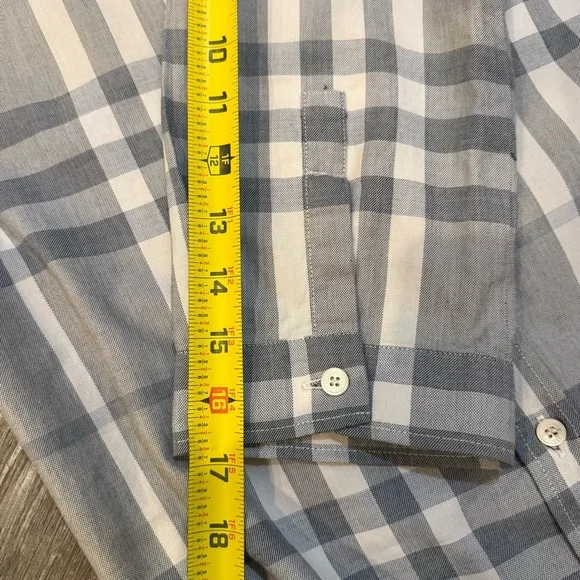 BURBERRY BRIT Women’s 3/4 Sleeve Plaid Button Down 100% Cotton Shirt Size Medium - Picture 12 of 12